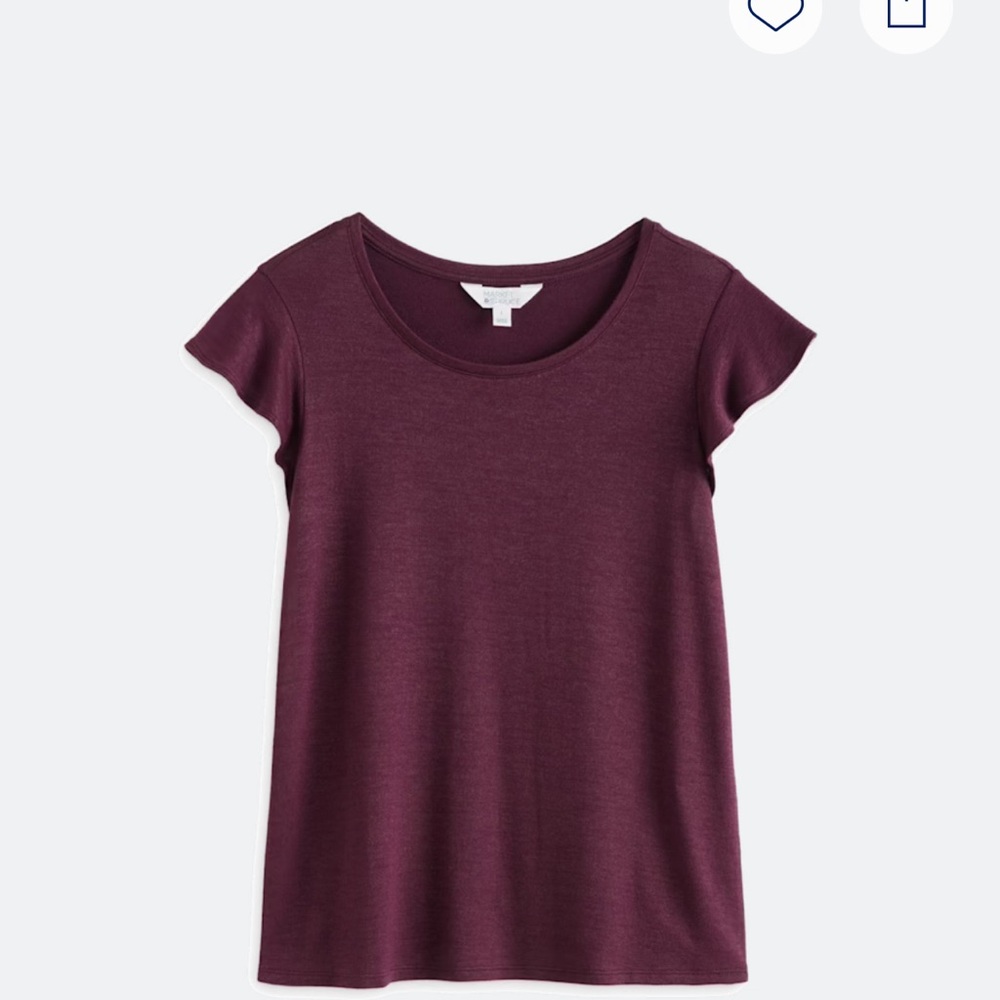 Market & Spruce Rich Purple Short Sleeve Top